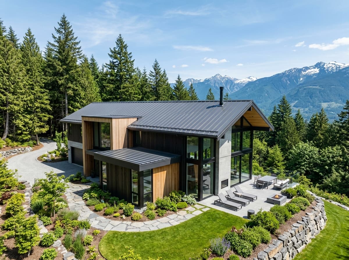 Modern Standing Seam Metal Roof Installation